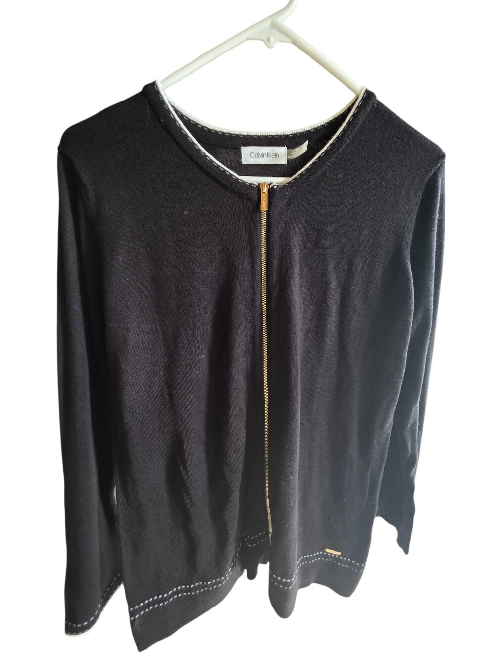 Calvin Klein Black Zip-Front Women's Cardigan